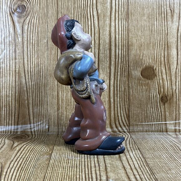 Vintage Hobo Boy Ceramic Statute Children Of Great Depression Merry Wanderer‎ 9” - Picture 4 of 10